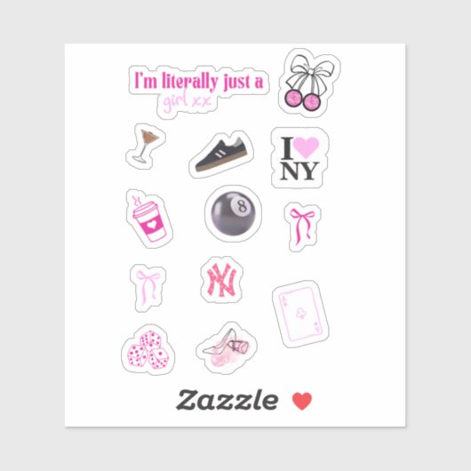 Le pack Sticker Pinterest Girl || Stic étanche (Feuille)