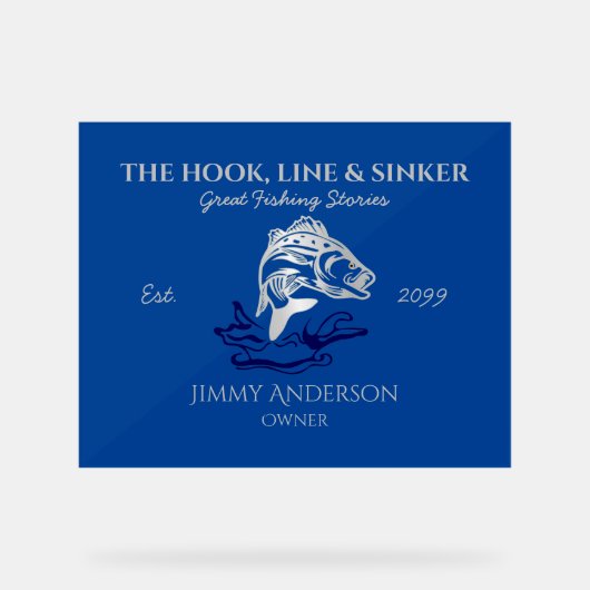 Le panneau acrylique The Hook Line & Sinker Bar Fi (Recto)