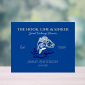 Le panneau acrylique The Hook Line & Sinker Bar Fi (Neutre)