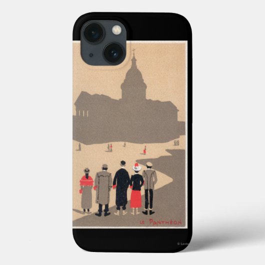 Le Pantheon Art Deco SceneParis, Frankrijk Case-Mate iPhone Case (Achterkant)
