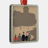 Le Pantheon Art Deco SceneParis, Frankrijk Metalen Ornament (Rechts)