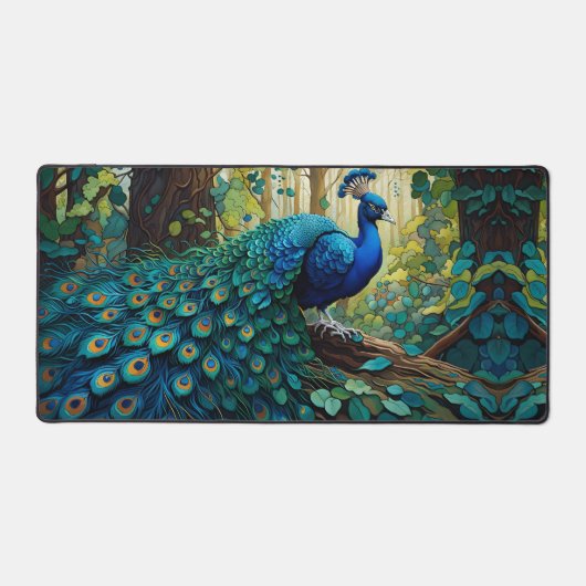 Le paon bleu dans la forêt (Recto)