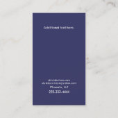 Le paon chic fait varier le pas du carte de visite (Dos)