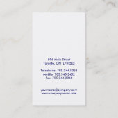 Le paon fait varier le pas des cartes de visite (Dos)