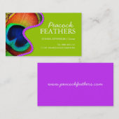 Le paon fait varier le pas des cartes de visite (Devant / Derrière)