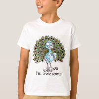 Le paon impressionnant badine le T-shirt