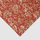 Le papier de soie de soie rouge d'Or-Regard (Détail)