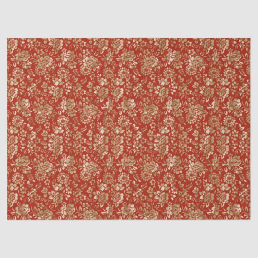 Le papier de soie de soie rouge d'Or-Regard (Recto)