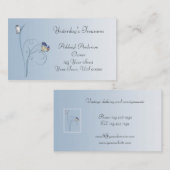 Le papillon bleu tourbillonne carte de visite (Devant / Derrière)