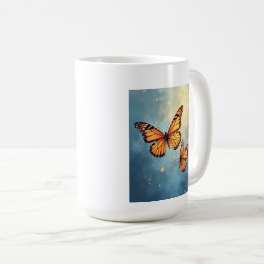 Le papillon brillant Mugs (Devant droit)