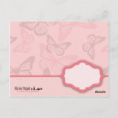 Le papillon embrasse la carte postale II (Dos)