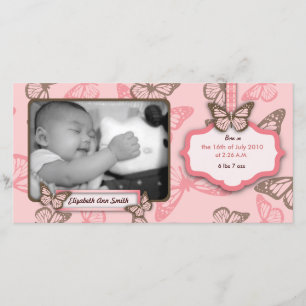 Le papillon embrasse le carte photo