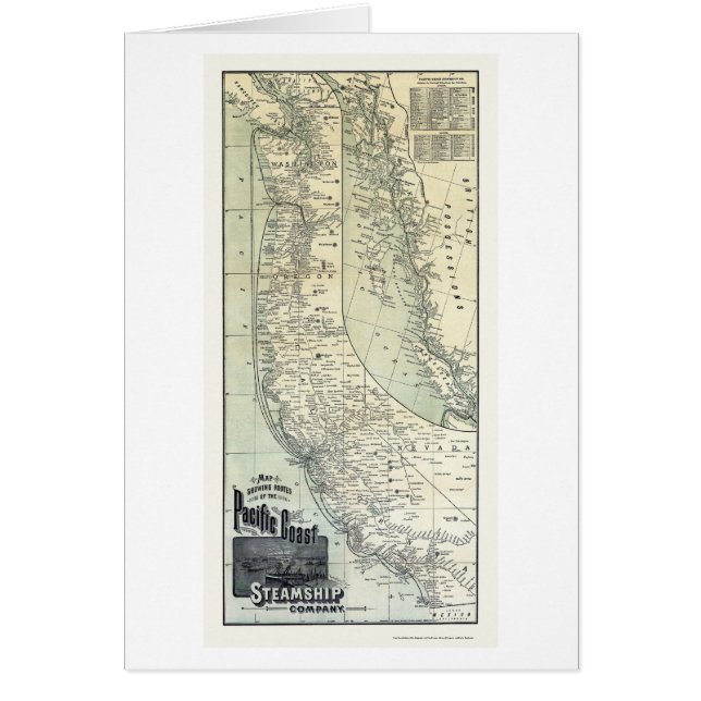 Le paquebot conduit la carte 1891 de la publicité (Devant)