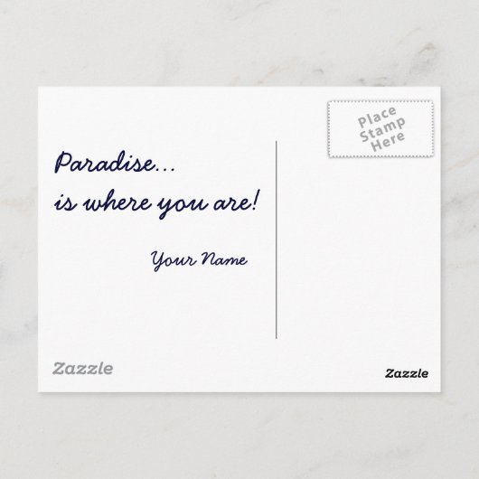 Le paradis... Carte d'anniversaire (Dos)