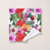 Le paradis côtier fleurit (Gant de toilette)