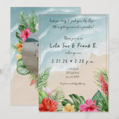 Le paradis fleurit les invitations de mariage (Devant / Derrière)