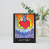 Le paradis lève votre carte postale Coeur (Debout devant)