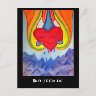 Le paradis lève votre carte postale Coeur