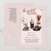 Le parfait mélange BRIDAL DOUCHE Invitations CAFÉ (Devant / Derrière)