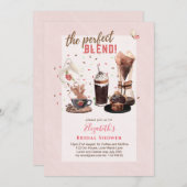 Le parfait mélange BRIDAL DOUCHE Invitations CAFÉ (Devant / Derrière)