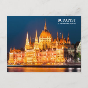 Le Parlement de Budapest en carte postale de nuit