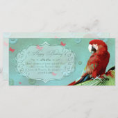 LE PARROT ~ Carte de voeux/Carte d'anniversaire/Ca (Devant / Derrière)