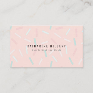 Le pastel arrose le carte de visite rose de maman