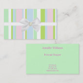 Le pastel barre le carte de visite (Devant / Derrière)