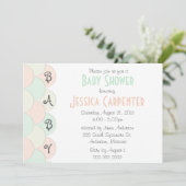 Le pastel crante des invitations de baby shower (Debout devant)