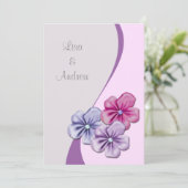 Le pastel fleurit le faire-part de mariage (Debout devant)