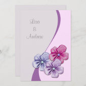 Le pastel fleurit le faire-part de mariage (Devant / Derrière)