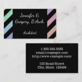 Le pastel léger barre le carte de visite (Devant / Derrière)