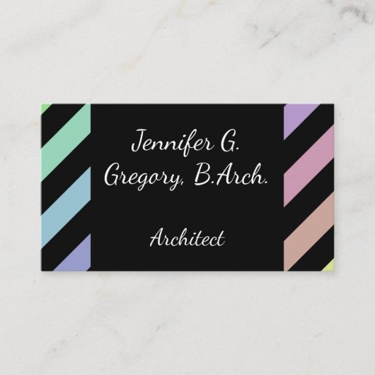 Le pastel léger barre le carte de visite (Devant)