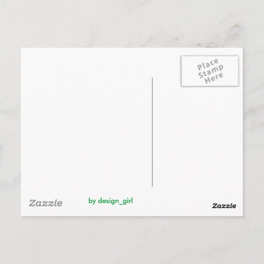 Le patch de trèfle, carte postale (Dos)