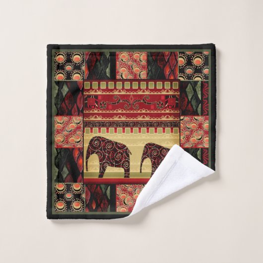 Le patchwork africain (Gant de toilette)