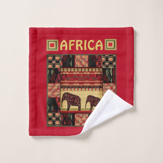 Le patchwork africain (Gant de toilette)