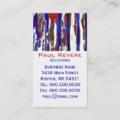 Le patriotique ~ Carte de visite (Dos)