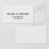 Le patron de tout un drôle de Carte de visite blan (Devant / Derrière)