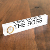 Le patron, plaque d'identification d'amusement (Taille)