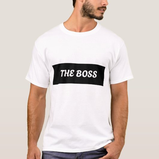 LE PATRON. T-SHIRT IMPRIMÉ TEXTE (Devant)