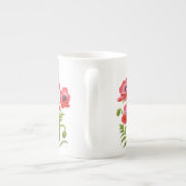 Le pavot cultivé rouge fleurit la tasse (Dos)