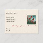 Le pavot élégant 2 a dégrossi carte de visite (Dos)