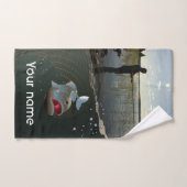 Le pêcheur ​ ​ ​ ​ ​ ​. Bonne pêche (Serviette à main)