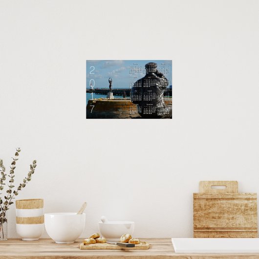 LE PÊCHEUR ET LA SIRENE Affiche de calendrier 2017 (Cuisine)