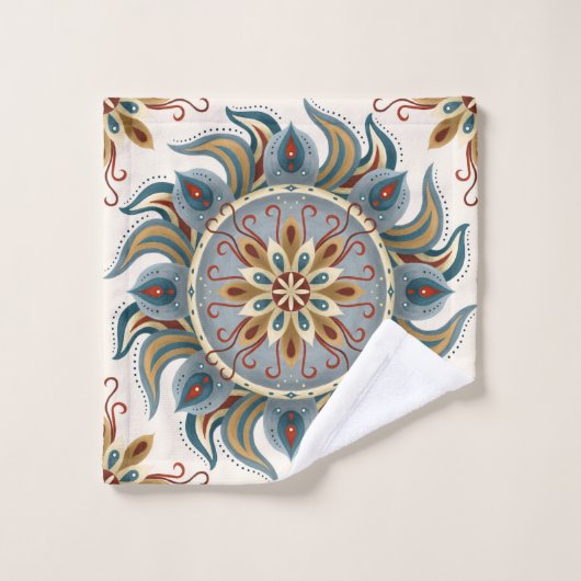 Le peintre Boho Mandala (Gant de toilette)