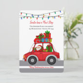 Le Père Noël a un nouvel arrêt Carte de vœux animé (Debout devant)