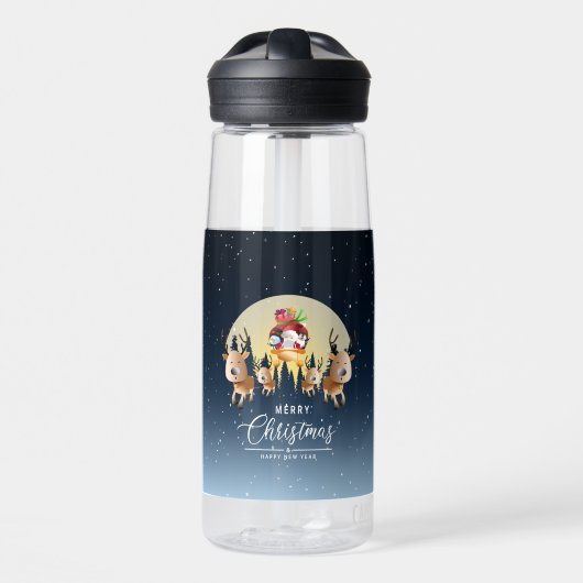 Le Père Noël arrive | Bouteille d'eau (Avant)