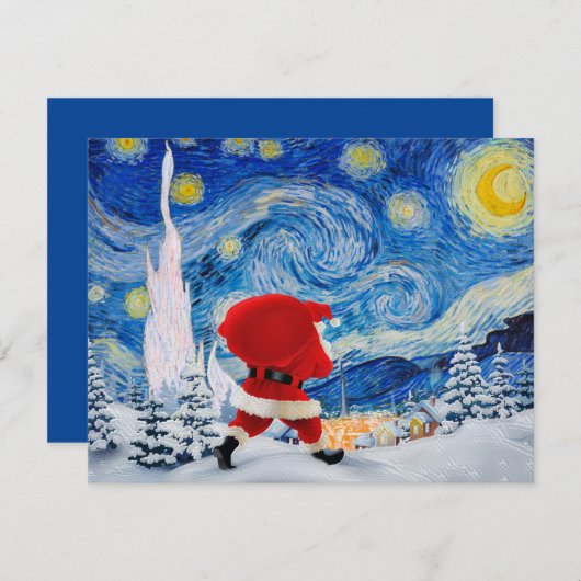 Le Père Noël arrive Carte postale (Devant / Derrière)