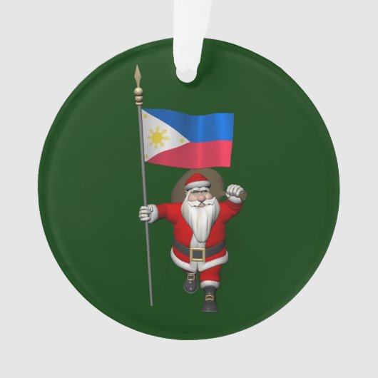 Le père noël avec le drapeau des Philippines (devant)