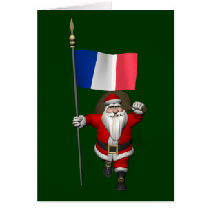 Le Père Noël Avec L'Enseigne De France